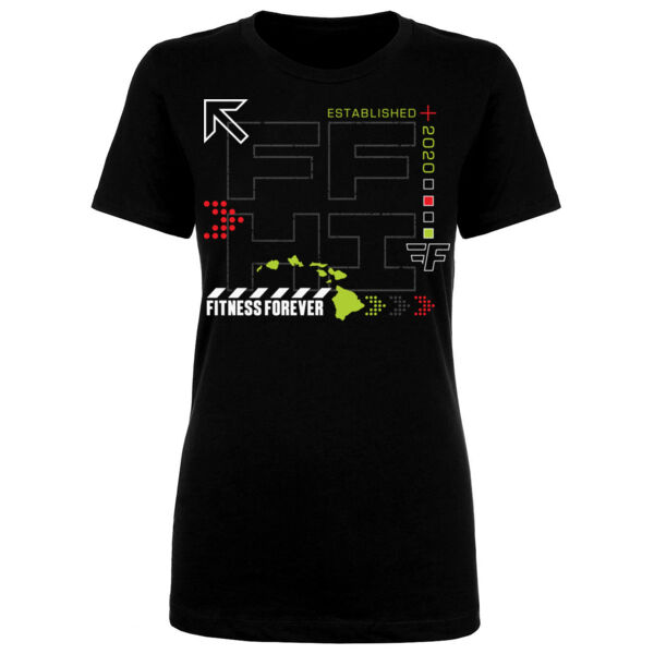 MOVING UP - WOMEN'S FITTED T-SHIRT - BLACK - E68U9S Thumbnail