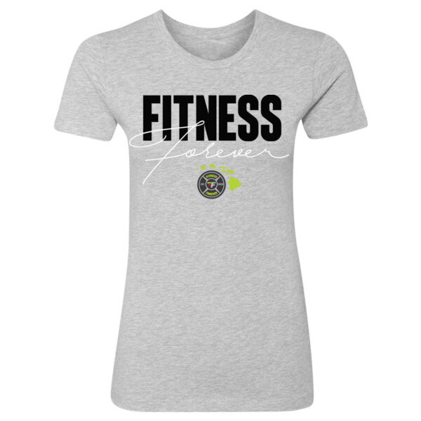 BLOCK SCRIPT - WOMEN'S FITTED TSHIRT - LIGHT GRAY HEATHER - $DSN9Z4$ Thumbnail