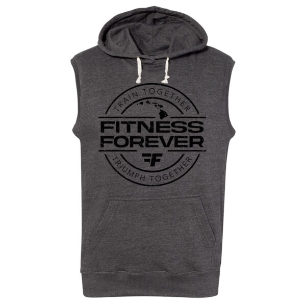 TRAIN TOGETHER. TRIUMPH TOGETHER. - MEN'S SLEEVELESS HOODIE - BLACK TRIBLEND - $GNUYQ3$ Thumbnail
