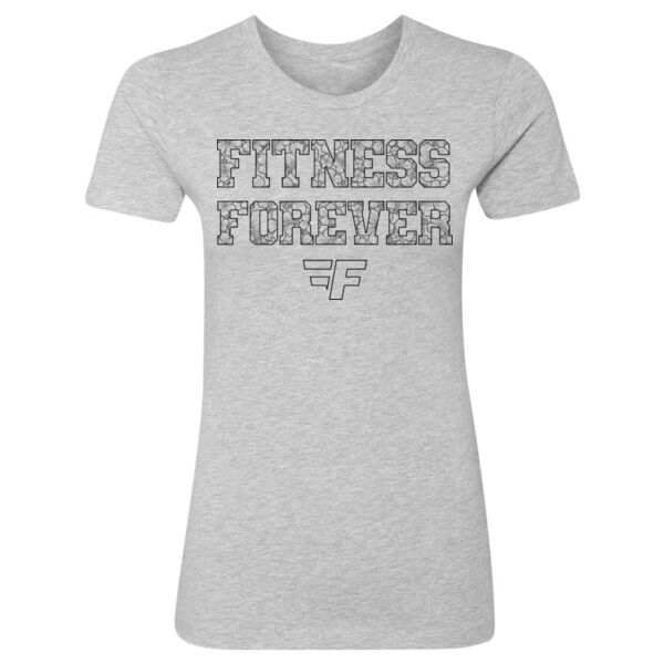 OUTLINE HIBISCUS - WOMEN'S FITTED T-SHIRT - LIGHT GRAY HEATHER - 49WTAR Thumbnail